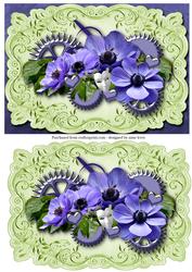 Feminine Steampunk Lilac Flowers + Extra Plaque