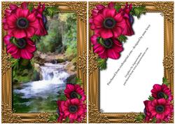 Anemone Watercolour Waterfall + Extra Frame