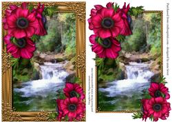 Anemone Watercolour Waterfall + Extra Plaque