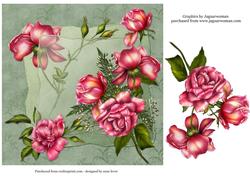 Glory Rose Large Square Topper