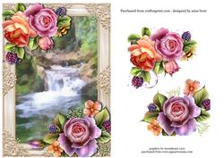 English Roses & Watercolour Waterfall + Decoupage