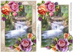 English Roses & Watercolour Waterfall + Extra Plaque