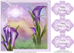 Purple Calla Lilies - Birthday, Mother's Day, Easter