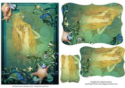 Art Nouveau Mermaid & Beautiful Shells