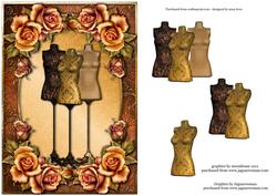 Vintage Dressforms & Roses + Decoupage