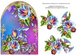 Morning Glory Arched Topper + Decoupage