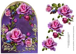 Romantica Roses Arched Topper + Decoupage