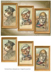 Framed Canine Characters Trio