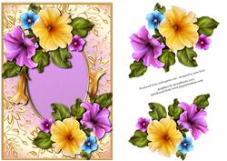 Pretty Petunias & Golden Frame