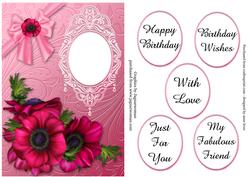 Anemones & Bow Birthday - Quick Card