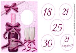 Pink Champagne - Adult Ages, 18, 21, 25, 30, 21 Again!