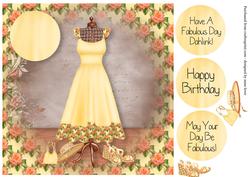 Fabulous Yellow Roses Dress & Accessories