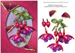 Gilded Butterflies & Fuchsias
