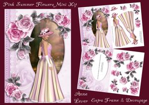 Pink Summer Roses Mini Kit - Extra Frame & Dec