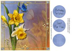 Gorgeous Daffodils Large Square Topper