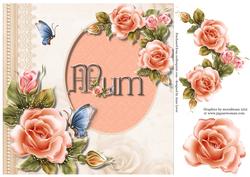 Decorative Mum with Roses + Decoupage