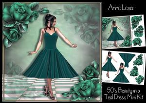 50's Beauty in Teal Dress Mini Kit