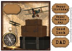Vintage Travel - Male - Dad - Fathers Day