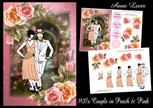 1920's Couple in Peach & Pink Mini Kit