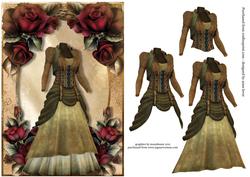 Steampunk Victorian Dress & Roses
