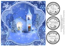 Snowy Christmas Church