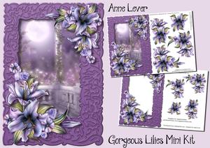 Gorgeous Purple Lilies Mini Kit - Xtra Frame & Dec