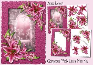 Gorgeous Pink Lilies Mini Kit - Xtra Frame & Dec