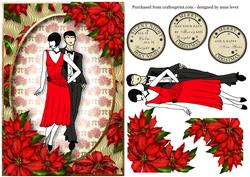 1920's Poinsettia Christmas