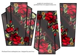Art Deco Stacker Topper - Red Rose