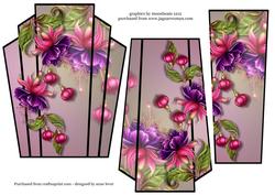 Art Deco Stacker Topper - Fuschias