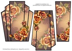 Art Deco Stacker Topper - Autumn Roses