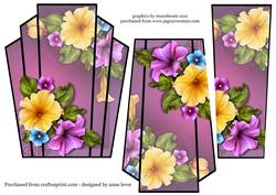 Art Deco Stacker Topper - Petunias