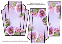 Art Deco Stacker Topper - Pastel Pansies