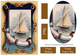 Nautical Sailing - Quick Card - Dad, Blank