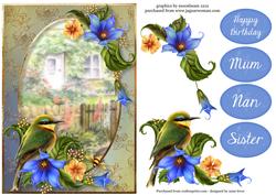 Beautiful Green Bird at Rose Cottage
