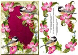 Pink & Green Delight (birds & Flowers)