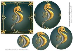 Beautiful Jewelled Sea Horse Pyramid