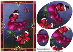 Gorgeous Pink Butterflies & Anemone