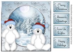 Polar Bear Christmas Quick Topper