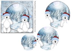 Polar Bear Scenic Pyramid Topper