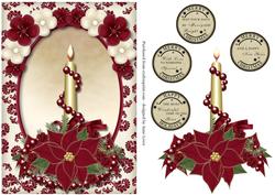 Cranberry & Gold Christmas Candle