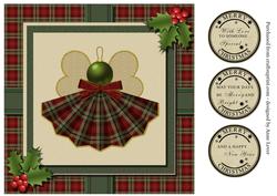 Christmas Tartan Angel - Quick Topper