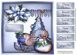 Ice Blue Christmas Quick Topper