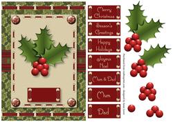Holly Christmas - Fabric & Ribbon