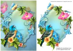 Beautiful Blue Bird & Extra Plaque