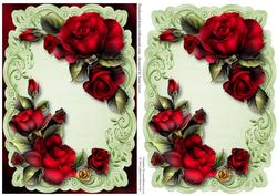 Red Drama Roses Topper & Plaque