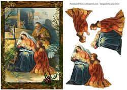 A Vintage Nativity with Decoupage