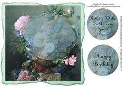 Gorgeous Vintage Floral in Blue