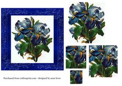 Beautiful Blue Iris Pyramid Topper