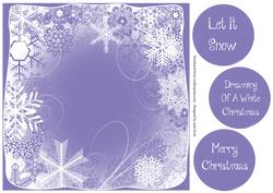Snowflake Silhouette Quick Topper - Mauve